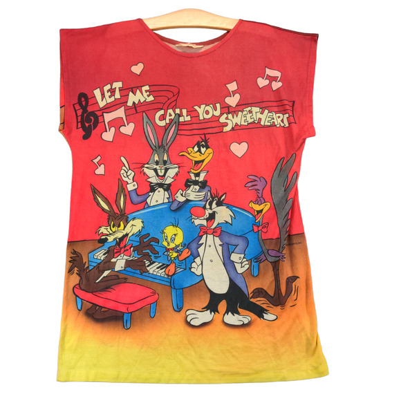 Vintage Jodie Arden Looney Tunes Sweetheart Sleep Shirt Womens XXL Multi - Picture 1 of 14